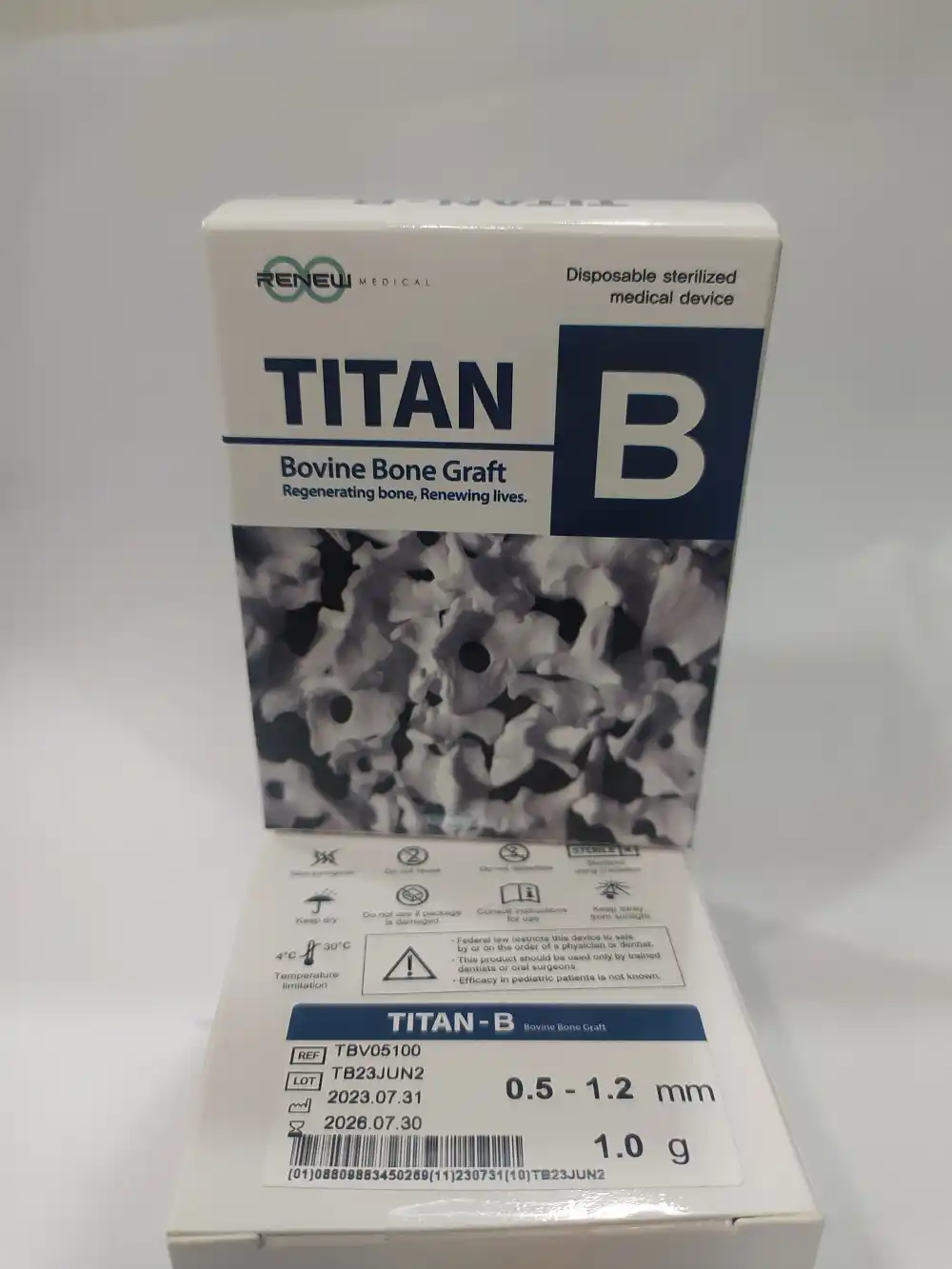 Titan-B 1.0g (0.5-1.2mm) عظم بقري